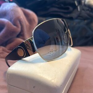 Versace Black and Gold Women's Sunglasses